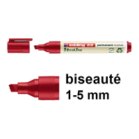 Edding EcoLine 22 marqueur permanent (1 - 5 mm biseauté) - rouge 240335