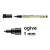 Edding EcoLine 25 marqueur permanent (1 mm ogive) - noir 240338 - 1