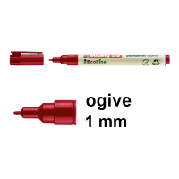 Edding EcoLine 25 marqueur permanent (1 mm ogive) - rouge 240339