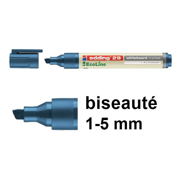 Edding EcoLine 29 marqueur pour tableau blanc (1 - 5 mm biseautée) - bleu 240353 - 1