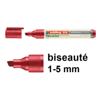Edding EcoLine 29 marqueur pour tableau blanc (1 - 5 mm biseautée) - rouge 240352