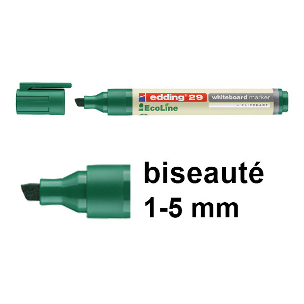 Edding EcoLine 29 marqueur pour tableau blanc (1 - 5 mm biseautée) - vert 240354 - 1