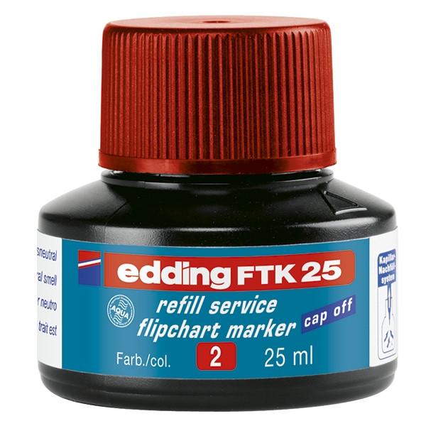 Edding FTK 25 recharge d'encre - rouge 200955 - 1