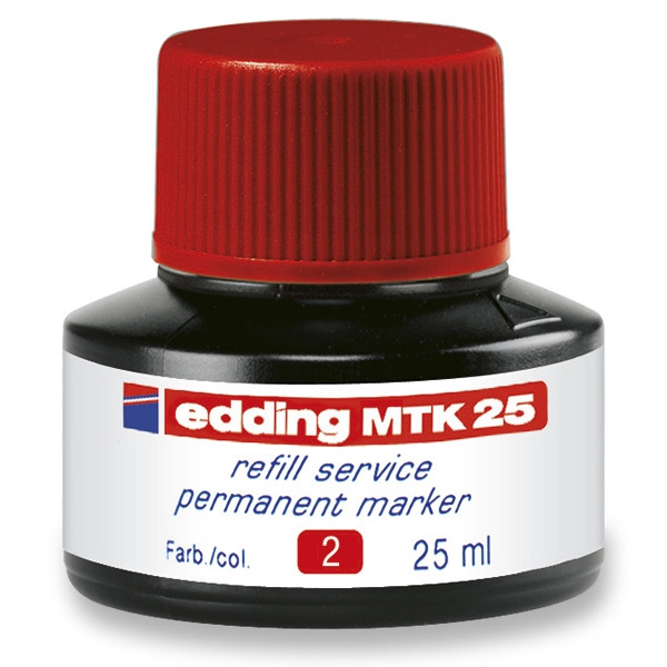 Edding MTK 25 recharge d'encre (25 ml) - rouge 200931 - 1