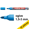 Offre: 10x Edding 250 marqueur pour tableau blanc (1,5 - 3 mm ogive) - bleu clair 262316 - 1