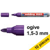 Offre: 10x Edding 250 marqueur pour tableau blanc (1,5 - 3 mm ogive) - violet 262314 - 1