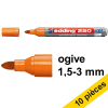 Offre: 10x  Edding 250 marqueurs pour tableau blanc (1,5 - 3 mm ogive) - orange 262312 - 1