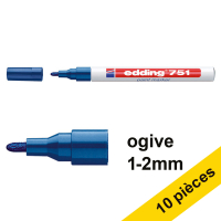 Offre: 10x Edding 751 marqueur peinture (1 - 2 mm ogive) - bleu 239459