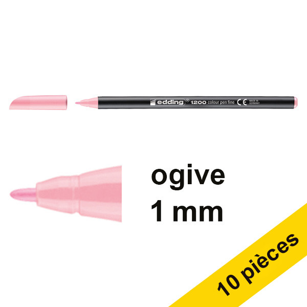 Offre : 10x Edding 1200 feutre (1 mm ogive) - fleur de cerisier 239584 - 1