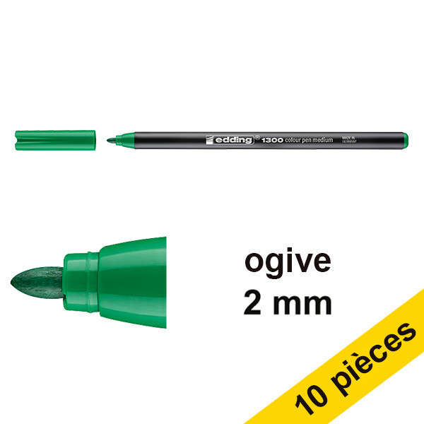 Offre : 10x Edding 1300 feutre (2 mm ogive) - vert pâle 239643 - 1