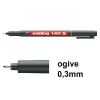 Offre : 10x Edding 140S marqueur permanent (0,3 mm ogive) - noir 239487 - 1