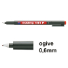 Offre : 10x Edding 141F marqueur permanent (0,6 mm ogive) - rouge 239689 - 1