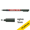 Offre : 10x Edding 142M marqueur permanent (1 mm ogive) - noir 239696 - 1