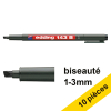 Offre : 10x Edding 143B marqueur permanent (1 - 3 mm biseautée) - noir 239700 - 1