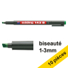 Offre : 10x Edding 143B marqueur permanent (1 - 3 mm biseautée) - vert 239698 - 1