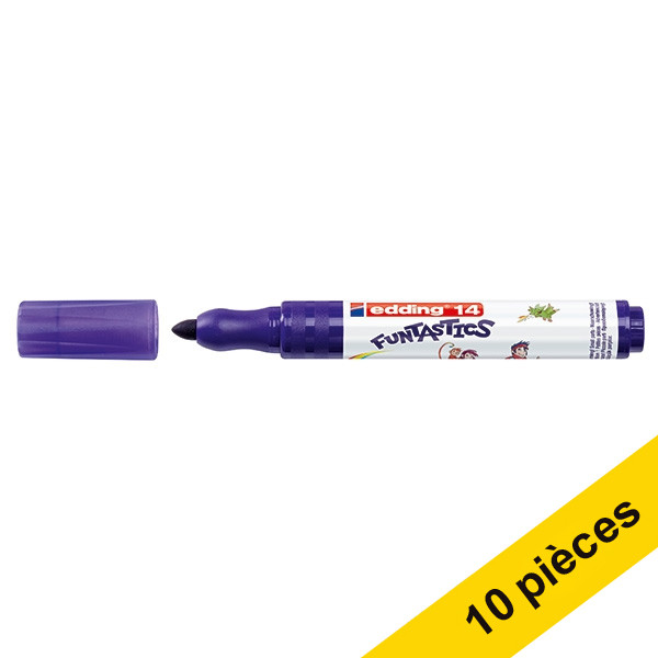 Offre : 10x Edding 14 Funtastics feutre large (3 mm - ogive) - violet 239682 - 1