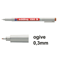 Offre : 10x Edding 150S marqueur non permanent (0,3 mm ogive) - marron 239710