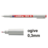 Offre : 10x Edding 150S marqueur non permanent (0,3 mm ogive) - rouge