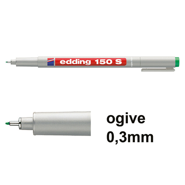Offre : 10x Edding 150S marqueur non permanent (0,3 mm ogive) - vert 239711 - 1