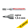 Offre : 10x Edding 3000 marqueur permanent (1,5 - 3 mm ogive) - gris 240564 - 1