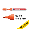Offre : 10x Edding 3000 marqueur permanent (1,5 - 3 mm ogive) - orange 240558 - 1