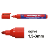 Offre : 10x Edding 30 marqueur papier brillant (1,5 - 3 mm ogive) - rouge 239536 - 1