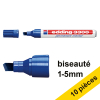 Offre : 10x Edding 3300 marqueur permanent (1 - 5 mm pointe biseautée) - bleu 239752 - 1