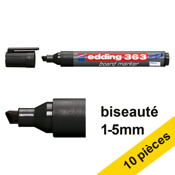 Offre : 10x Edding 363 marqueur pour tableau blanc (1 - 5 mm) - noir 239479 - 1