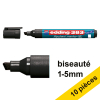 Offre : 10x Edding 383 marqueur pour chevalet (1 - 5 mm biseauté) - noir 239772 - 1