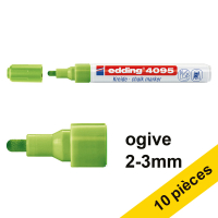 Offre : 10x Edding 4095 marqueur craie liquide (2 - 3 mm ogive) - vert clair 239803