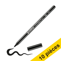 Offre : 10x Edding 4200 feutre pointe pinceau pour porcelaine (pointe pinceau 1 - 4 mm) - noir