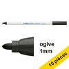 Offre : 10x Edding 4600 marqueur textile (1 mm ogive) - noir 239865 - 1