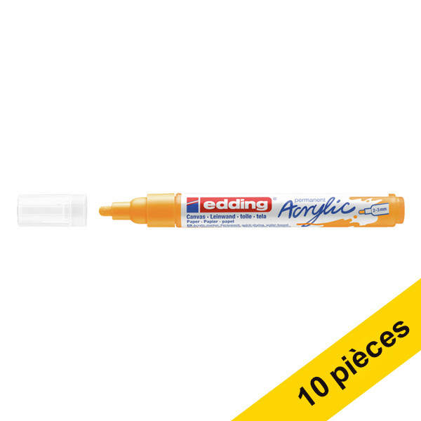 Offre : 10x Edding 5100 marqueur acrylique (2 - 3 mm ogive) - jaune soleil 240265 - 1
