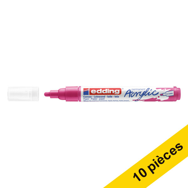Offre : 10x Edding 5100 marqueur acrylique (2 - 3 mm ogive) - telemagenta 240267 - 1