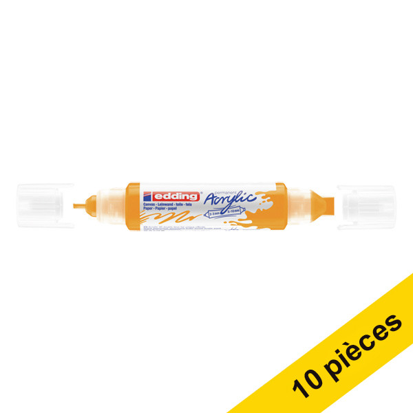 Offre : 10x Edding 5400 marqueur acrylique 3D double pointe (2 - 3 / 5 - 10 mm) - jaune soleil 240311 - 1