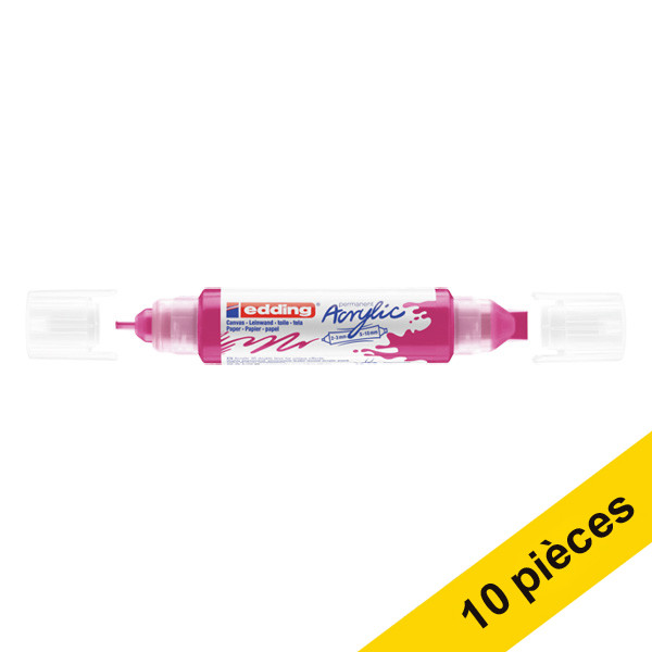 Offre : 10x Edding 5400 marqueur acrylique 3D double pointe (2 - 3 / 5 - 10 mm) - telemagenta 240313 - 1