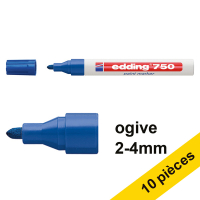 Offre : 10x Edding 750 marqueur peinture (2 - 4 mm ogive) - bleu 239445