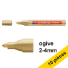 Offre : 10x Edding 750 marqueur peinture (2 - 4 mm ogive) - or
