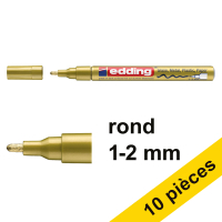 Offre : 10x Edding 751 marqueur peinture à encre laquée (1 - 2 mm ogive) - or 240532