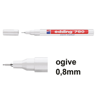 Offre : 10x Edding 780 marqueur peinture à encre brillante (0,8 mm ogive) - blanc 239475