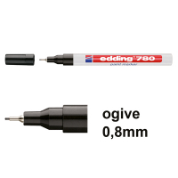 Offre : 10x Edding 780 marqueur peinture à encre brillante (0,8 mm ogive) - noir 239471