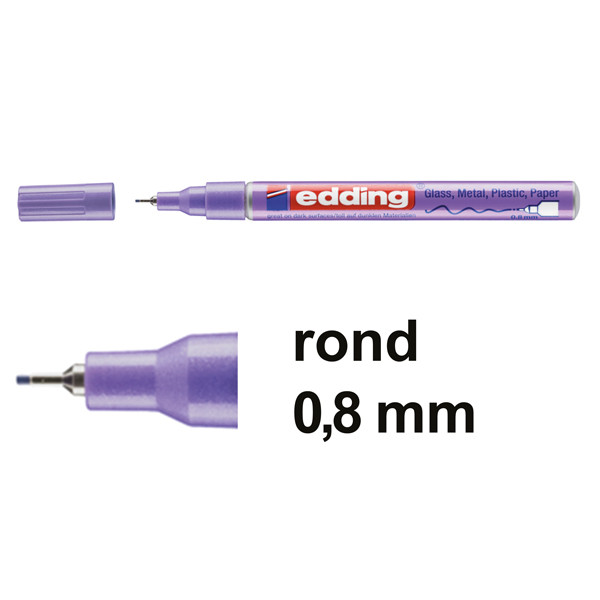 Offre : 10x Edding 780 marqueur peinture brillante (0,8 mm ogive) - violet métallisé 239559 - 1