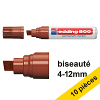 Offre : 10x Edding 800 marqueur permanent (4 - 12 mm) - marron