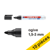 Offre : 10x Edding 95 marqueur pour tableaux en verre (1,5 - 3 mm ogive) - noir 240593 - 1