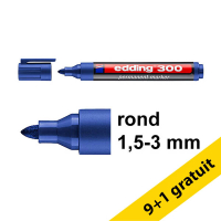 Offre : Edding 300 marqueur permanent (pointe ogive de 1,5 à 3 mm) - bleu 248687