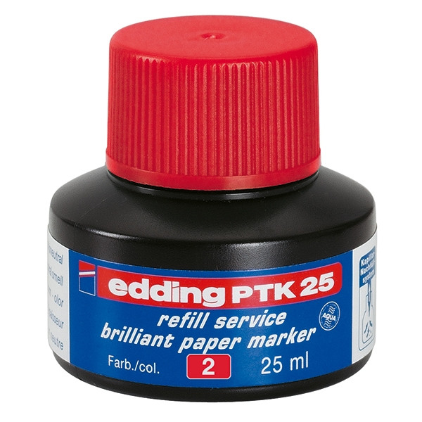 Edding PTK 25 recharge d'encre - rouge 239222 - 1