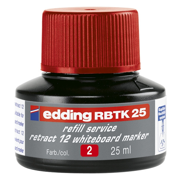 Edding RBTK 25 recharge d'encre (25 ml) - rouge 200939 - 1