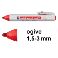 Edding Retract 11 marqueur permanent (1,5 - 3 mm ogive) - rouge 200836