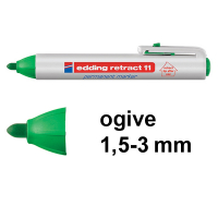 Edding Retract 11 marqueur permanent (1,5 - 3 mm ogive) - vert 200838