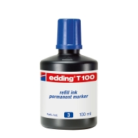 Edding T100 recharge d'encre (100 ml) - bleu 200556